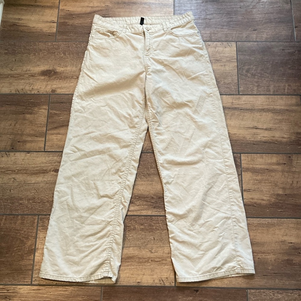 H&M Cream Chinos Relaxed Fit Cotton